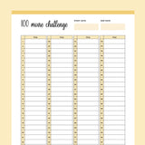 Printable 100 Movie Challenge - Yellow