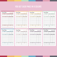 Printable ADHD Planner - 8 colors included