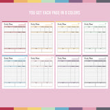 Printable ADHD Planner - 8 colors included