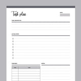 Printable ADHD Task Planner - Grey