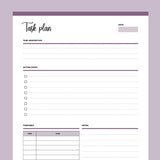 Printable ADHD Task Planner - Purple
