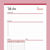 Printable ADHD Task Planner - Red