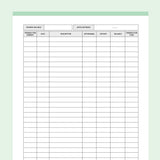 Printable Accounting Ledger - Green