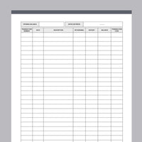 Printable Accounting Ledger - Grey