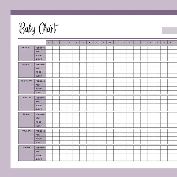 Printable Baby Feeding and Toileting Log | Instant Download PDF | A4 and US Letter – Plan Print Land printable-baby-feeding-and-toileting-log-instant-download-pdf-a4-and-us-letter-plan-print-land