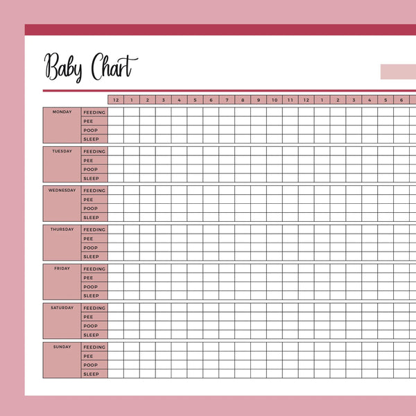 Printable Baby Feeding and Toileting Log | Instant Download PDF | A4 and US Letter – Plan Print Land printable-baby-feeding-and-toileting-log-instant-download-pdf-a4-and-us-letter-plan-print-land