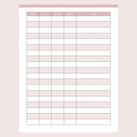 Printable Baby Growth Tracking Chart Page 2