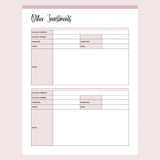 Printable Financial Account Information Templates - Page 3
