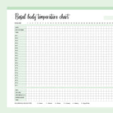 Printable Basal Body Temperature Chart - Green