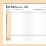 Printable Basal Body Temperature Chart - Orange