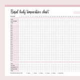 Printable Basal Body Temperature Chart - Pink
