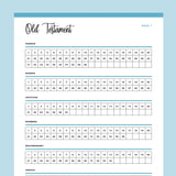 Printable Bible Chapter Checklist - Blue