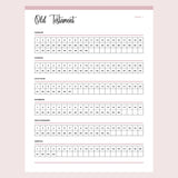 Printable Bible Chapter Checklist - Page 1