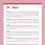 Printable Bible Chapter Checklist - Red