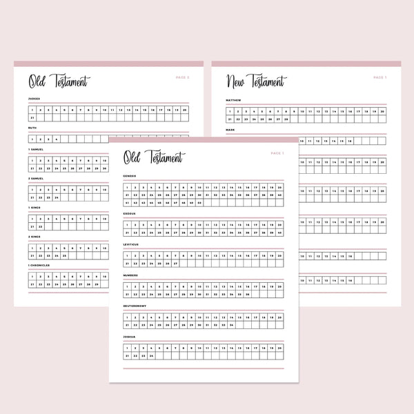 Chapter Check Off Printable Bible Chapter Checklist | PDF | A4 & US Letter – Plan Print Land