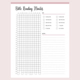 Printable Bible Reading Minutes Tracker
