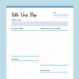 Printable Bible Verse Mapping Template - Blue