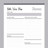 Printable Bible Verse Mapping Template - Grey