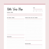 Printable Bible Verse Mapping Template - Pink