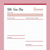 Printable Bible Verse Mapping Template - Red