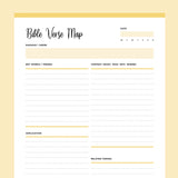 Printable Bible Verse Mapping Template - Yellow