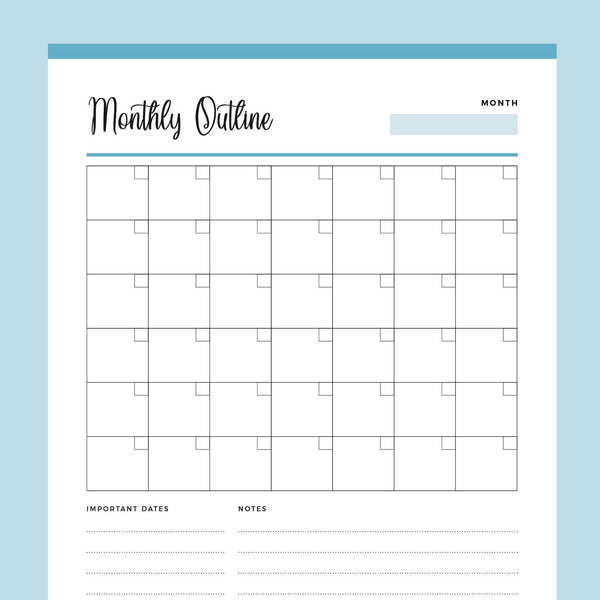 Printable Blank Monthly Outline – Plan Print Land printable-blank-monthly-outline-plan-print-land