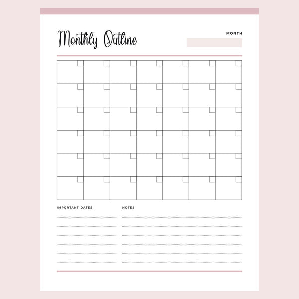 Printable Blank Monthly Outline – Plan Print Land printable-blank-monthly-outline-plan-print-land