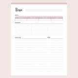 Printable Blank Recipe Template - Page 1