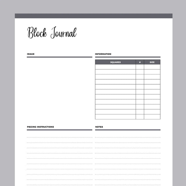 Printable Block Journal For Quilting | Instant Download PDF – Plan Print Land printable-block-journal-for-quilting-instant-download-pdf-plan-print-land
