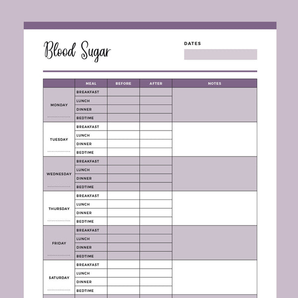 Printable Blood Sugar Chart | Instant Download PDF | Easy Download – Plan Print Land printable-blood-sugar-chart-instant-download-pdf-easy-download-plan-print-land