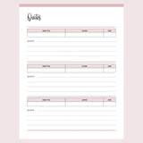 Printable Book Quotes Sheet - Page