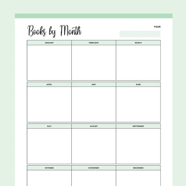Printable Book Reading Calendar | Instant Download PDF – Plan Print Land printable-book-reading-calendar-instant-download-pdf-plan-print-land