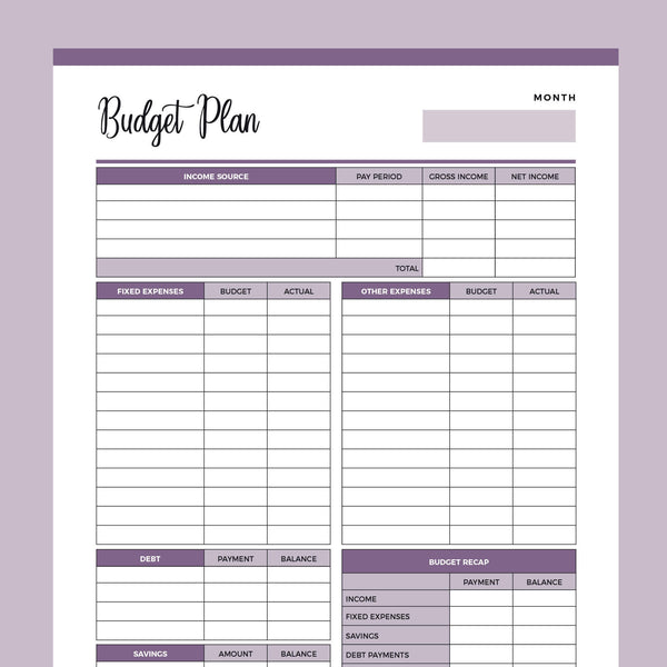 Printable Budget Worksheet | US Letter & A4 PDF | FREE Download – Plan Print Land printable-budget-worksheet-us-letter-a4-pdf-free-download-plan-print-land
