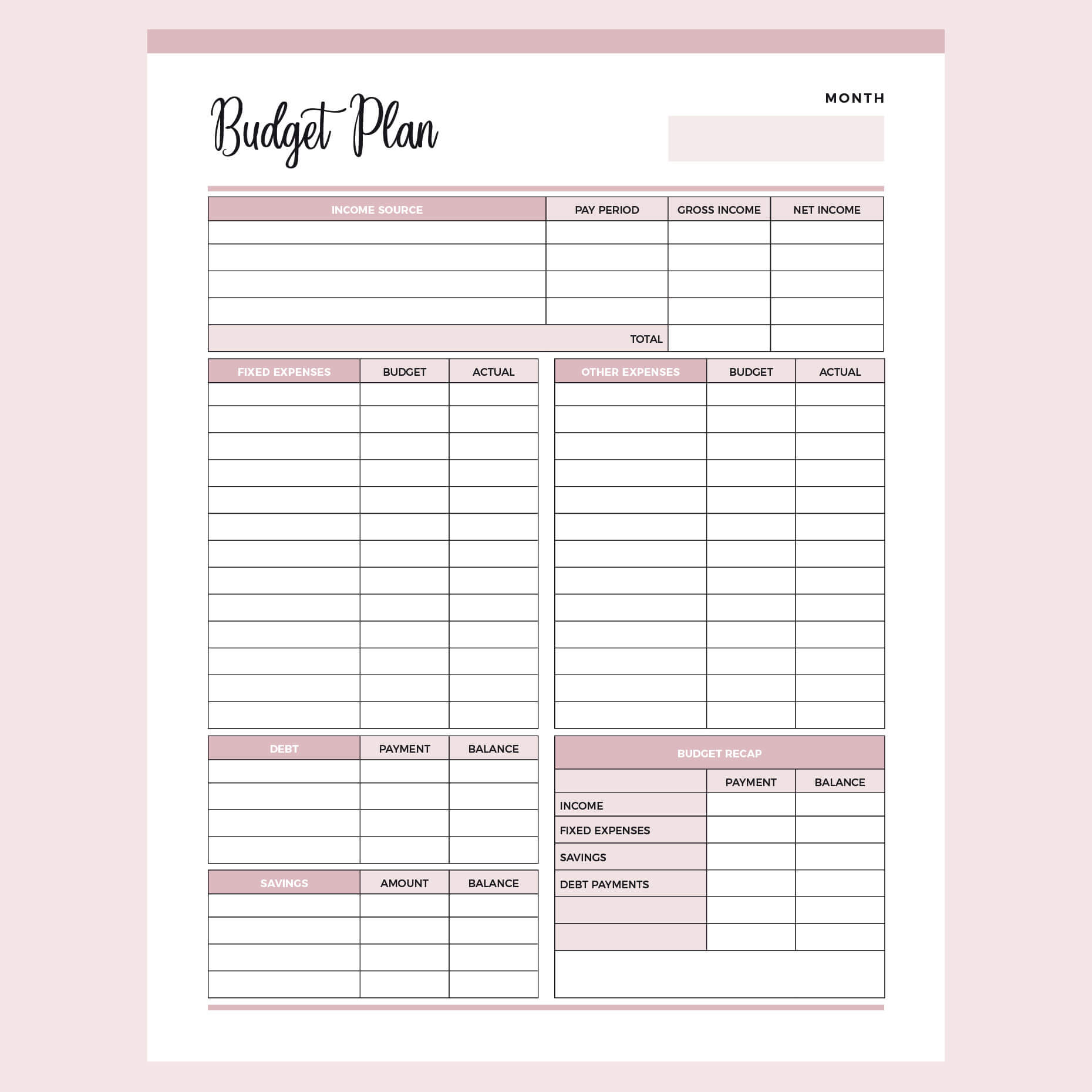 printable-budget-worksheet-us-letter-a4-pdf-free-download-plan-print-land for Free Easy Printable Budget Sheets Printable Budget Worksheet | US Letter & A4 PDF | FREE Download – Plan Print Land for Free Easy Printable Budget Sheets