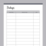 Printable Service Business Package Details - Grey