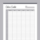 Printable Calorie Counting Tracker - Grey