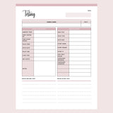 Printable Candle Making Testing Template - Page 1