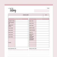 Printable Candle Making Testing Template - Pink