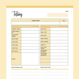 Printable Candle Making Testing Template - Yellow