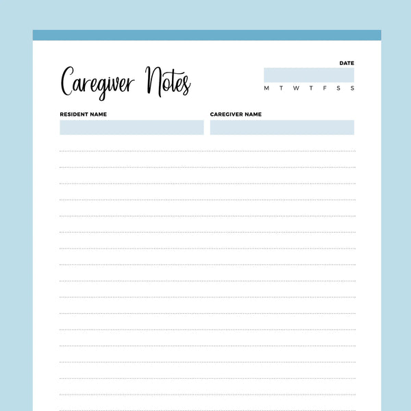 Printable Caregiver Notes PDF | Instant download PDF | A4 & US Letter – Plan Print Land printable-caregiver-notes-pdf-instant-download-pdf-a4-us-letter-plan-print-land