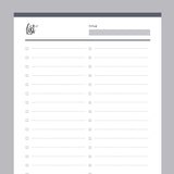 Printable Checklist Template - Grey