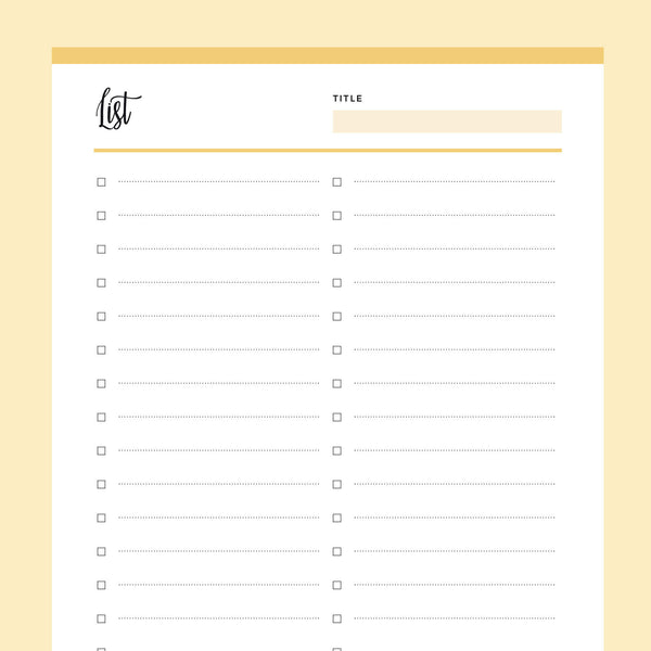 Printable Checklist Template Plan Print Land