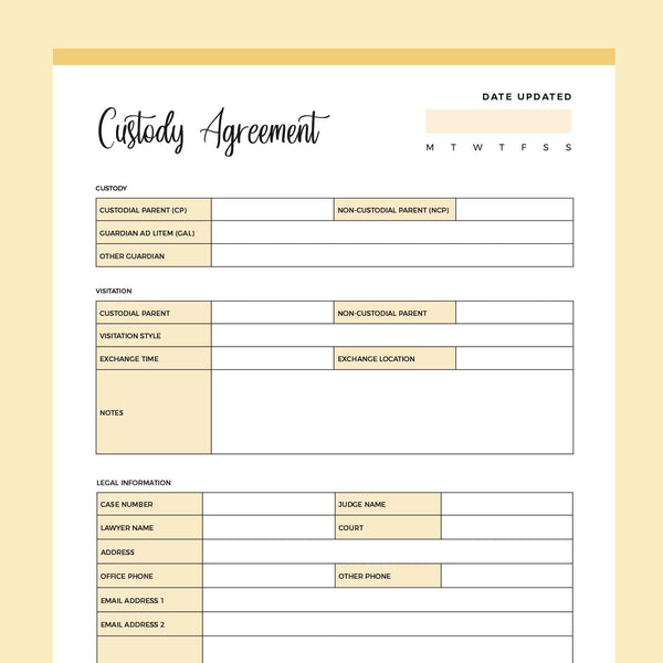 Printable Child Custody Agreement | Instant Download PDF | A4 & Letter – Plan Print Land printable-child-custody-agreement-instant-download-pdf-a4-letter-plan-print-land