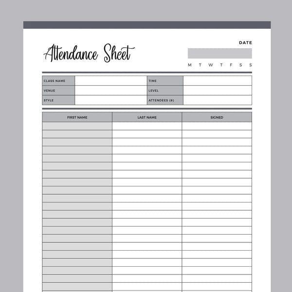 printable-class-attendance-sheet-instant-download-pdf-a4-and-us-letter-plan-print-land for Free Printable Classroom Attendance Sheets Printable Class Attendance Sheet | Instant Download PDF | A4 and US Letter – Plan Print Land for Free Printable Classroom Attendance Sheets