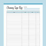 Custom Rug Sign Off Form Printable Cleaning Company Sign Off Form | Instant Download PDF | A4 ...