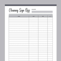 Custom Rug Sign Off Form Printable Cleaning Company Sign Off Form | Instant Download PDF | A4 ...