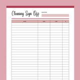 Custom Rug Sign Off Form Printable Cleaning Company Sign Off Form | Instant Download PDF | A4 ...