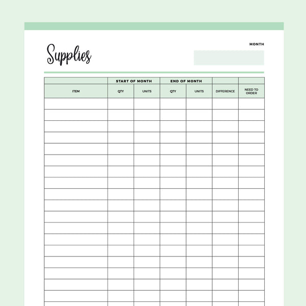 Art and Craft Supply Checklist - Printable - 7 Days of Play