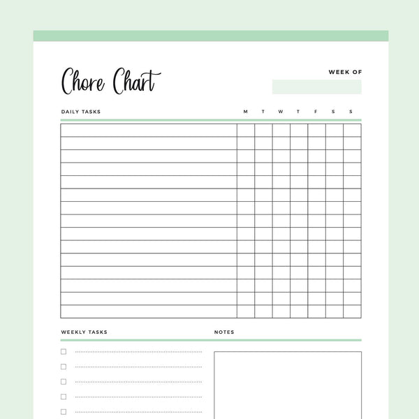 printable-daily-chore-chart-plan-print-land for Free Printable Daily Chore Checklist Printable Daily Chore Chart – Plan Print Land for Free Printable Daily Chore Checklist