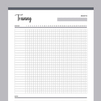 Printable Daily Exercise Tracker - Grey
